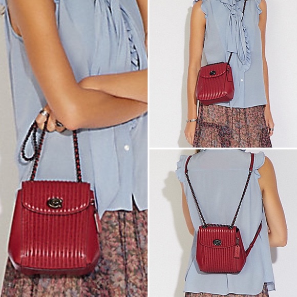 NWT Coach Parker 16 Backpack with Quilting Rivets - Picture 9 of 10